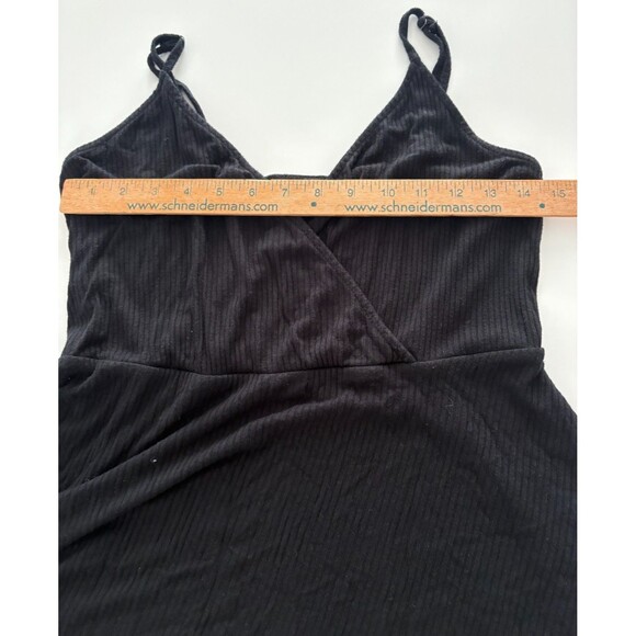Y2K Mossimo Tank Dress Sz S Black Tunic Babydoll Dark Fairy Twilight Ribbed Soft - Picture 10 of 14